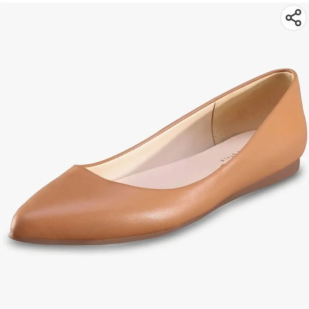 TIME AND TRU SLIP ON POINTED TOE WOMEN'S FLAT SHOES